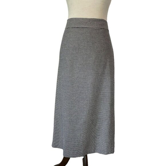 Kate Spade Skirt The Rules Houndstooth Check Midi Sz 14 Preppy Work - Picture 1 of 13